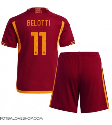 AS Roma Andrea Belotti #11 Dětské Domácí Dres 2023-24 Krátký Rukáv (+ trenýrky)
